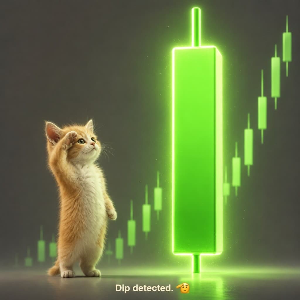 Salute Cat saluting a neon green candle — Dip detected